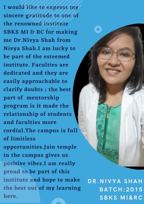 Testiomonial Dr Nivya Shah