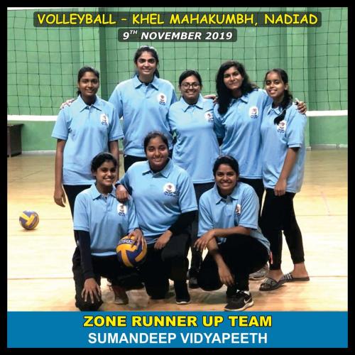 Volleyball Khel Mahakumbh Zone Runner Up Team 2019